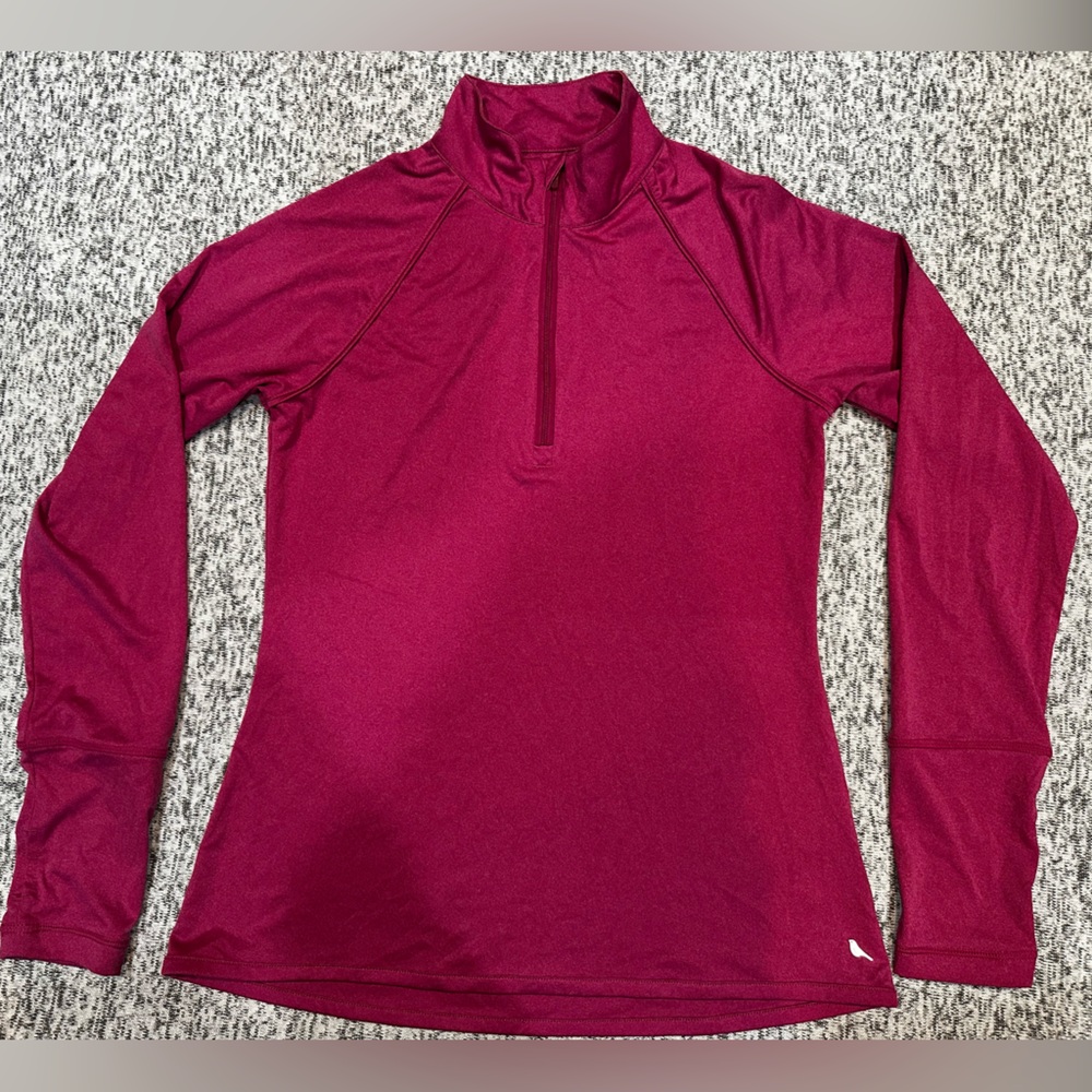 18 Birdies Ladies Small Long Sleeve Performance Jacket, Raspberry, Like New!